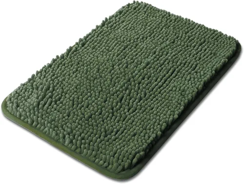 Vista 174 de Yeaban Alfombra de pasillo de baño de 24 x 72 pulgadas, antideslizante, alfombra de baño larga de felpilla gruesa, absorbente y lavable, alfombra