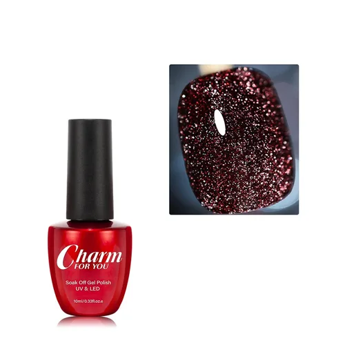 Vista 7 de VERONNI Explosion Diamond - Esmalte de uñas de gel reflectante brillante con purpurina brillante para remojar el gel de uñas UV, gel de diamante 03