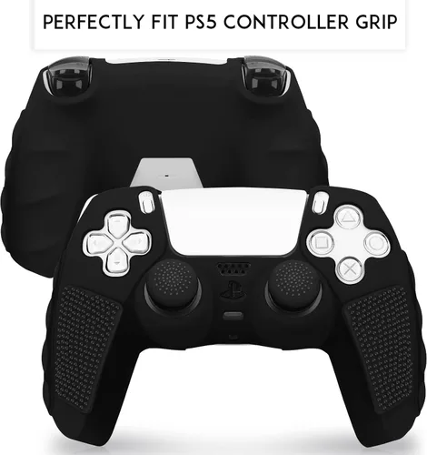 Vista 2 de SIKEMAY Anti-Slip PS5 Controller Skin, Soft Thicken Non-Slip Studded Silicone Gel Grip Protective Cover Case for PlayStation 5 Controller Grip, 2