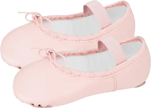 Vista 6 de Stelle Zapatos de ballet para niñas, zapatillas de baile de piel sintética para niños, zapatos de bailarina para niños pequeñosniños grandesmujeres