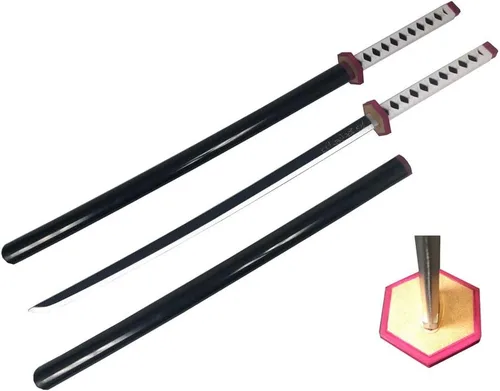 Vista 3 de Espada samurái de espuma de 41 pulgadas, Katana Demon a Slayer Anime (elige tu personaje) (Hashibira Inosuke)