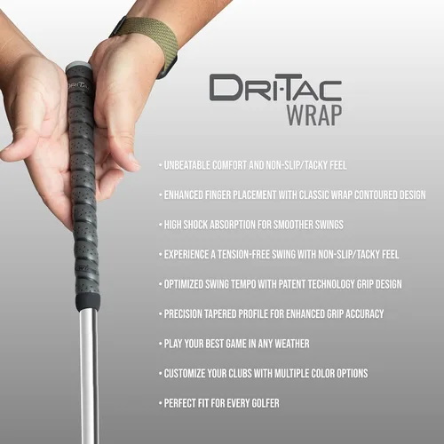 Vista 5 de Winn Dri-Tac Wrap Oversize (+ 1/8 pulgadas) Paquete de 13 piezas de agarre de golf