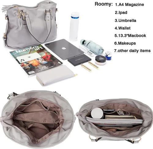 Vista 5 de Purse and Wallet set for Women Large Hobo Bags Female Fashion Tote Shoulder Bags Crossbody Wallets Satchel Purse Set