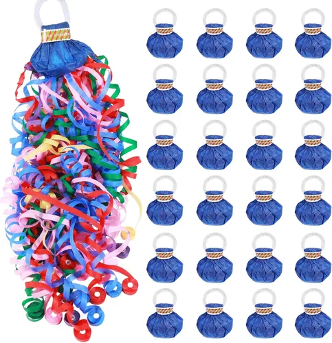 Vista 12 de 12 paquetes de poppers de confeti sin desorden, poppers de serpentinas de graduación, poppers de fiesta para lanzar a mano, petardos de papel mágico