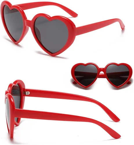 Vista 6 de Polarized Heart Shaped Sunglasses Women Retro Fashion Style UV400 Protection