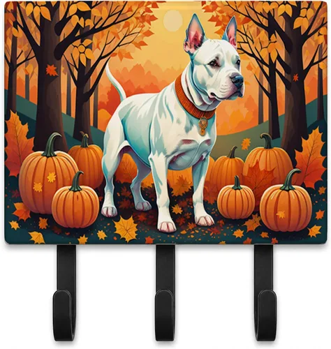 Vista 81 de Affenpinscher - Correa de otoño o llavero Affenpinscher Fall artwork on ceramic tile with three steel hooks for keys, leashes, towels
