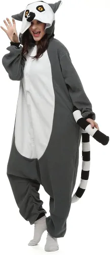 Vista 7 de Unisex Adult Onesie Animal Pajamas One-Piece Cosplay Costume Women Man Halloween Christmas