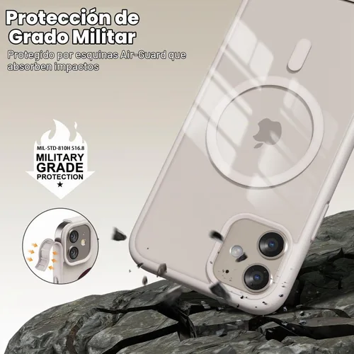 Vista 6 de oakxco Funda magnética transparente compatible con Magsafe, bonita funda delgada y transparente de poliuretano termoplástico no amarillenta, carcasa