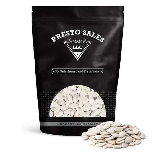 Vista 10 de Presto Sales LLC - Semillas de calabaza crudas con cáscara blanca nieve, sin aceite, aperitivo saludable, crujiente, delicioso, empaquetado en una