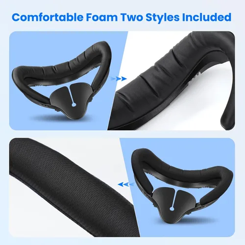 Vista 4 de VR Face Pad Replacement for Quest 2, Fitness Facial Interface Bracket, Foam Cushion, Anti-fogging Sweatproof Face Cover