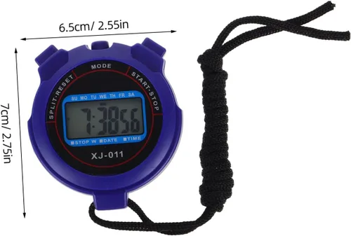 Vista 2 de Cronómetro deportivo digital con pantalla grande, funcionamiento silencioso para natación, correr, fitness, fácil de usar para entrenadores