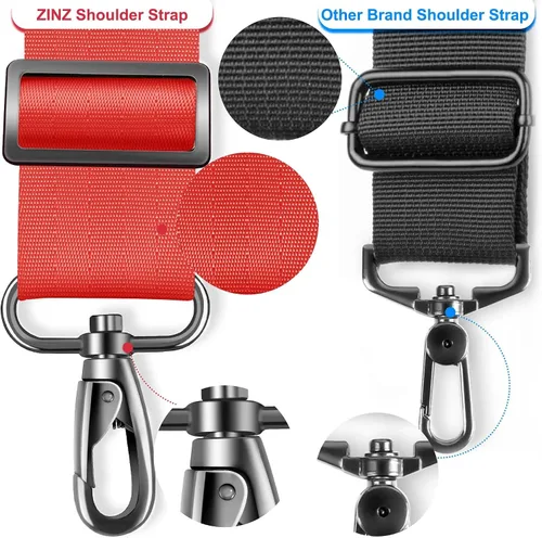 Vista 10 de ZINZ Correa de hombro universal de 59 pulgadas con almohadilla transpirable fija ultra gruesa, correa de hombro ajustable y resistente para bolsa