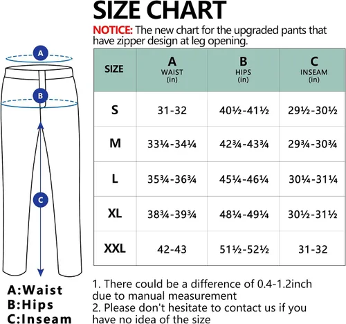 Vista 7 de Little Donkey Andy Men's Windproof Fleece Lined Hiking Cargo Pants Water Repellent Softshell Ski Snow Pants