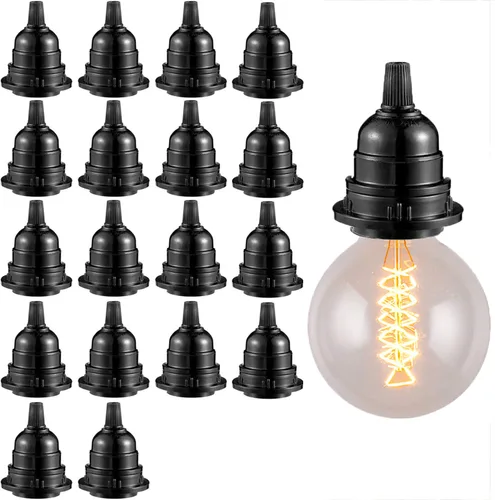 Vista 8 de 18 Uds E27 E26 Soporte de la lámpara del zócalo de la luz del zócalo de la lámpara