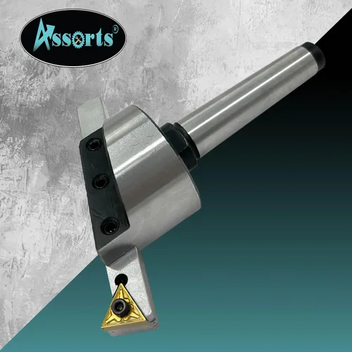 Vista 6 de Cortador de moscas de diámetro de cabeza de 2" pulgadas (1.969 in) para fresado y máquina de torno con broca de inserción de carburo reemplazable