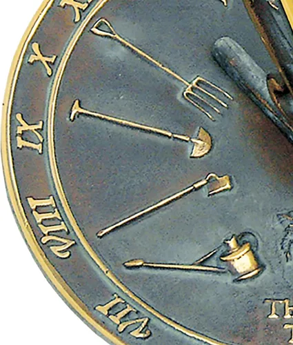 Vista 6 de Roma RM2307 Reloj de sol de latón "El beso del sol