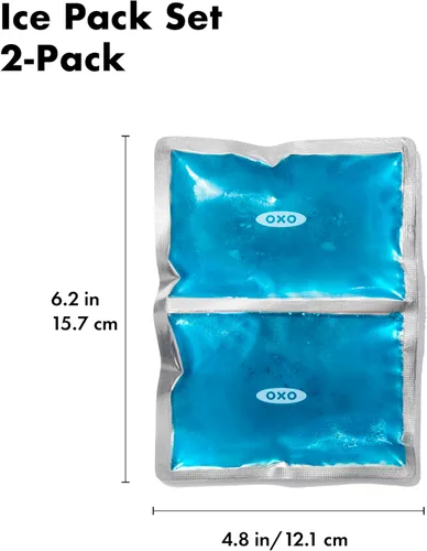 Vista 5 de OXO Juego de bolsas de hielo Good Grips Prep & Go - Azul océano