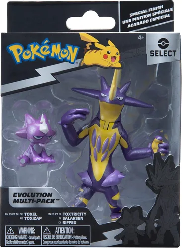 Vista 2 de Pokémon Select Evolution 2 Evolution Pack - Cuenta con figuras de batalla de toxel de 2 pulgadas y toxtricidad de 3 pulgadas