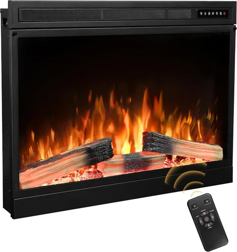 Vista 8 de Xbeauty Inserto de chimenea eléctrica de 37 pulgadas, efecto de llama