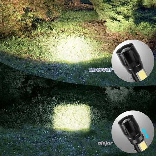 Vista 6 de KunHe Paquete de 4 linternas recargables USB-C mini pequeñas LED Linternas brillantes con clip Ligero EDC con luz lateral COB para camping, hogar