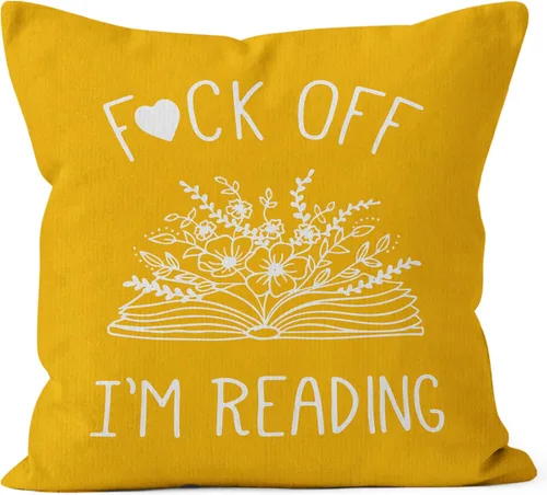 Vista 9 de HIWX Funda de almohada decorativa con texto en inglés "I I'm Reading Book", funda de almohada decorativa con diseño de flores de libro de arte Negro