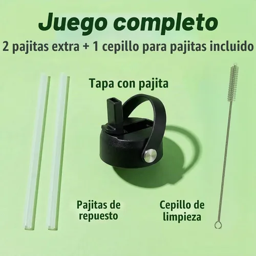 Vista 8 de FLORAPELL Tapa de popote para botellas de agua de boca ancha Hydro Flask, tapas superiores con popote compatible con Hydro Flask de 32 y 40 onzas