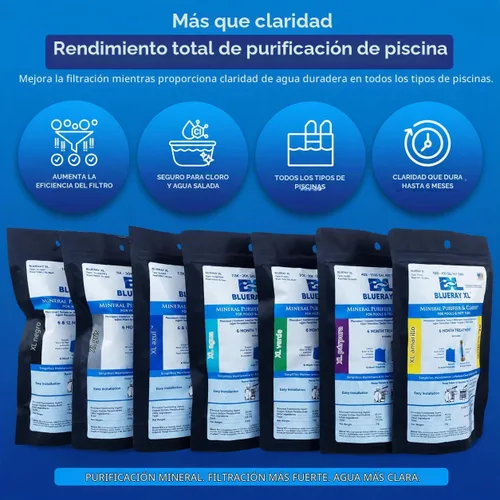 Vista 11 de Purificador mineral XL Purple & Catalyst™ - Clarificador de agua para jacuzzis y piscinas con paquete mineral y ionizador de cobre - Unidad