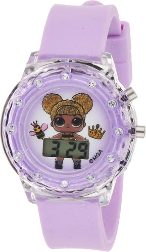 Vista 5 de Reloj digital de cuarzo Rosa Encendido y Rosa Claro