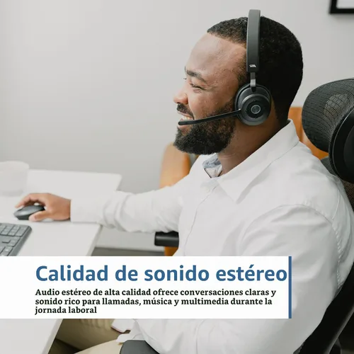 Vista 6 de Cyber Acoustics Auriculares Bluetooth HS-2000BT, ANC, ENC Cancelación