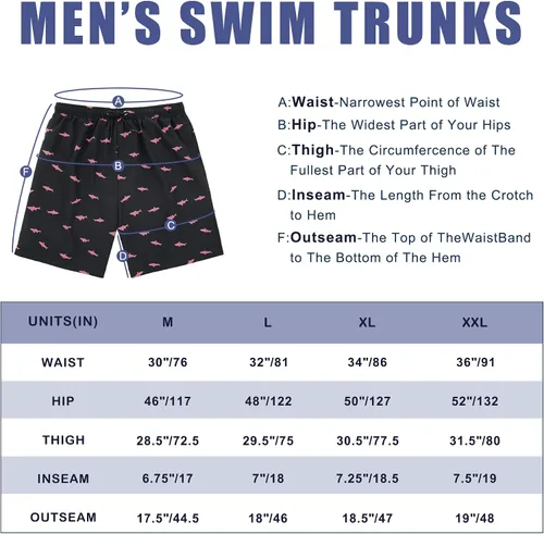 Vista 7 de American Trends Traje de baño para hombre, de secado rápido, con forro de compresión
