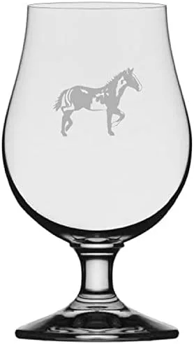 Vista 47 de Abaco Barb Body Horse - Vaso de cerveza Iona grabado (13.25 onzas)