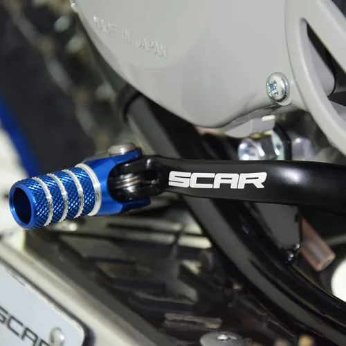 Vista 2 de Palanca de cambio plegable SCAR para Yamaha YZ 65 85 YZ65 YZ85 99-26 - Azul