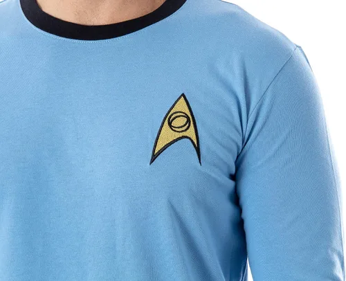 Vista 2 de Star Trek The Original Series - Camiseta de manga larga para hombre, Capitán Kirk, Spock