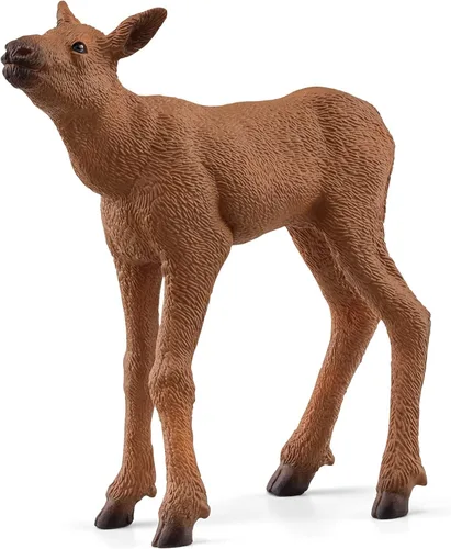 Vista 4 de Schleich Wild Life - Juego de juguetes de animales del bosque de América del Norte con alce natural realista y ternero, regalo para niños pequeños