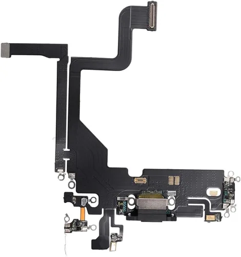 Vista 2 de Reemplazo al por mayor para iPhone 13 Pro Puerto de carga USB Cargador Dock Conector Puerto USB Flex Cable EE.UU. (Plata)