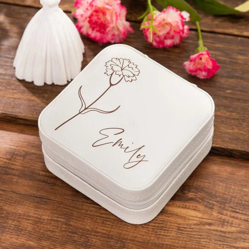 Vista 6 de Mini estuche de viaje personalizado para joyas, organizador de joyas de viaje, organizador de almacenamiento de viaje, organizador de almacenamiento