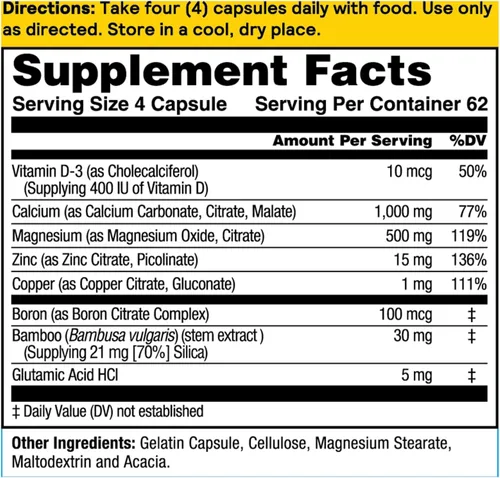Vista 4 de Nature's Life Complejo de zinc Cal Mag 250 ct