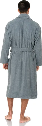 Vista 2 de TowelSelections Bata de baño de algodón suave de lujo, bata de baño de tela de rizo para hombre