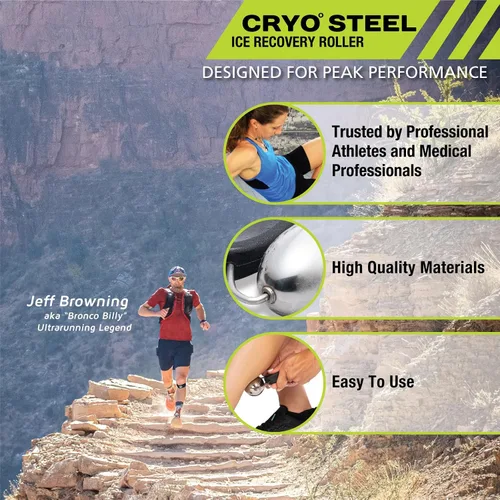Vista 2 de Pro-Tec Athletics Rollers, RM Extreme, RM Extreme Mini Roller, Cryosteel Ice Roller, Portable Roller, Deep Tissue Massage, Muscle Relief, Hamstring