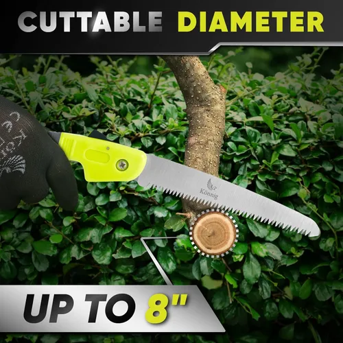 Vista 4 de Sierra de poda de mano plegable (hoja de 7 pulgadas RAZOR SHARP) de diseño compacto - Sierra de mano de diseño japonés