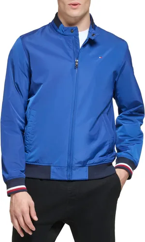 Vista 18 de Tommy Hilfiger Chaqueta bomber ligera Varsity de punto acanalado para hombre Verde militar
