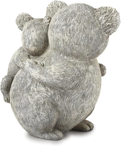 Vista 5 de Roman Giftware Inc., colección Pudgy Pals, estatua de koala y bebé, 8.5 pulgadas de alto, decorativo, regalo de jardín, decoración para el hogar al