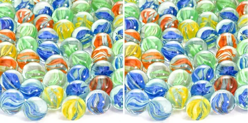 Vista 7 de SallyFashion 240 canicas para niños, canicas de ojo de gato mezcladas en 5 colores para damas chinas, juguetes de carrera de canicas, juegos de mesa