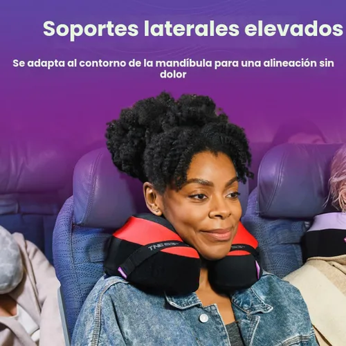 Vista 4 de Cabeau Almohada cervical de viaje para aviones – The Neck's Evolution, TNE S3 – Diseño de espuma viscoelástica de apoyo para vuelos de larga