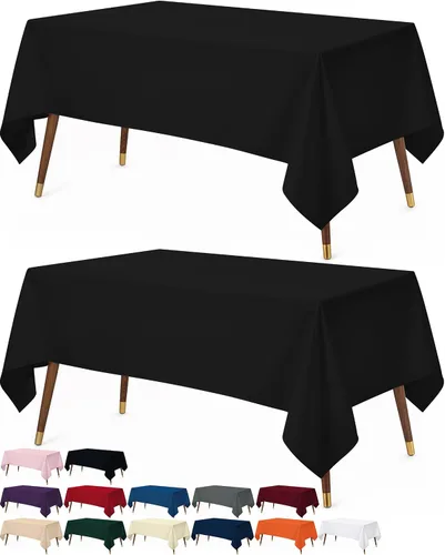 Vista 47 de Utopia Kitchen Mantel rectangular, 1 paquete, mantel lavable a máquina, mantel de poliéster para comedor, fiestas de bufé, pícnics, eventos, bodas