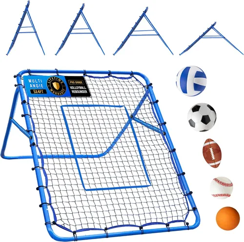 Vista 11 de Red de rebote de voleibol y béisbol, red de rebote de sóftbol, red de rebote de lacrosse de ajustes rápidos, equipo de práctica de rebote rápido