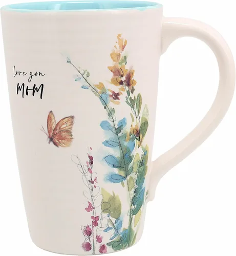 Vista 15 de Pabellón - Taza de 17 onzas para abuela, taza de café con patrón floral, taza de café de mariposas, ideas de cocina para primavera y verano, taza
