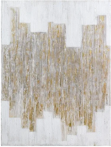 Vista 17 de Empire Art Direct Arte abstracto para pared, lienzo pintado a mano con textura por Martin Edwards, marco negro, 24 x 48 pulgadas, goteo nevado 1