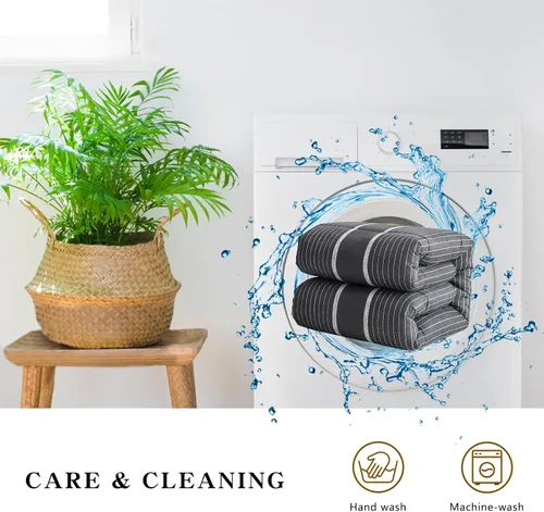 Vista 6 de Flysheep Juego de edredón de 3 piezas de estilo bohemio a rayas tamaño individual para niños, juego de ropa de cama reversible de microfibra suave a
