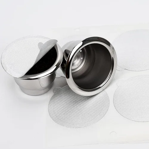 Vista 4 de Cápsulas reutilizables para Nespresso OriginalLine, 6 cápsulas de café recargables de acero inoxidable compatibles con máquinas Nespresso Original